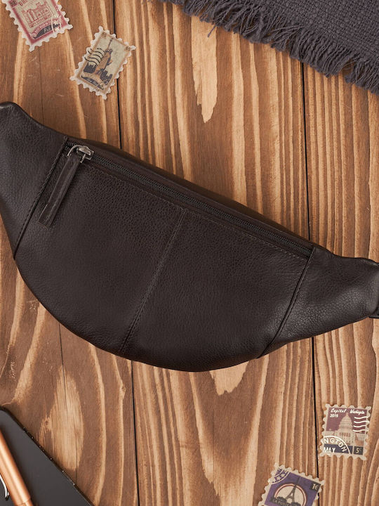 Leather Waist Bag Brown