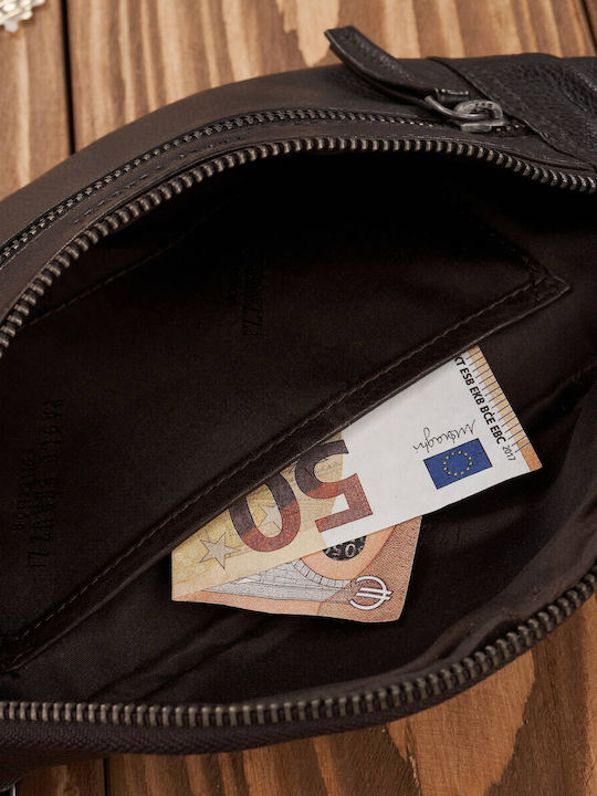 Leather Waist Bag Brown