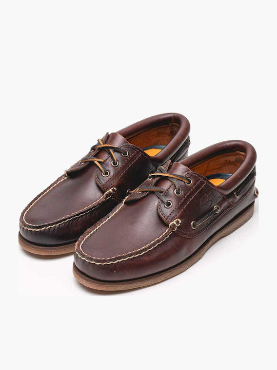Men's Leather Boat Shoes Brown