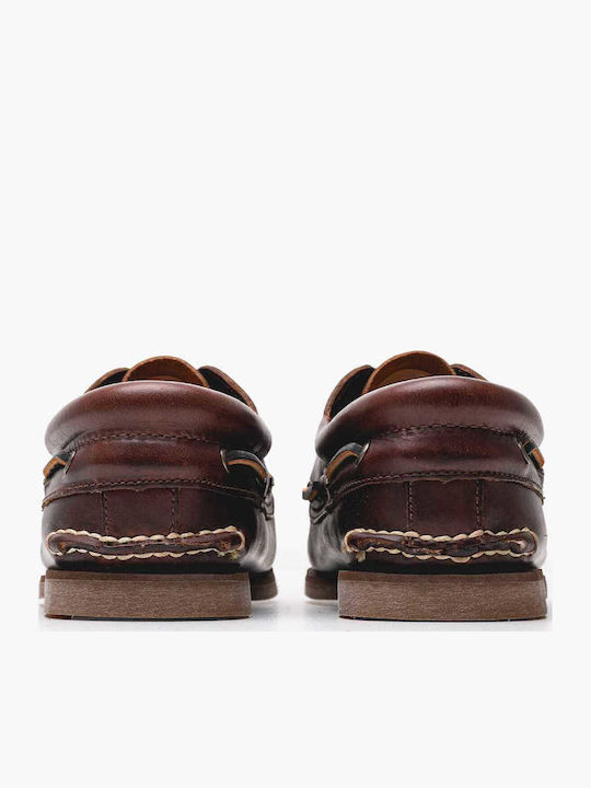 Men's Leather Boat Shoes Brown
