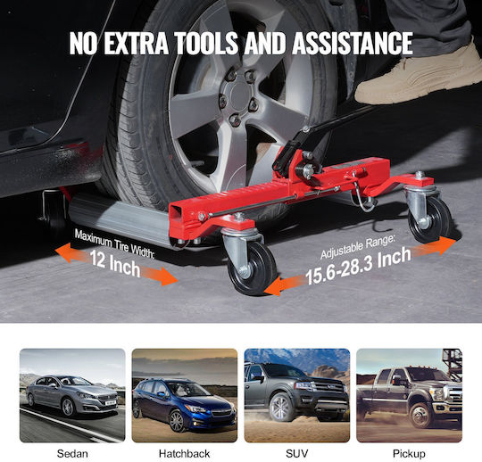 Vevor Wheel Dolly Heavy Duty Vehicle Positioning Tire Jack Car Lifter 1500 Lbs