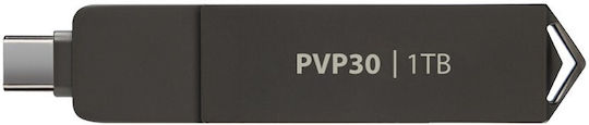 Patriot Pvp30 Duo Compact 1TB USB 3.2 SSD Stick με σύνδεση USB-A & USB-C Μαύρο