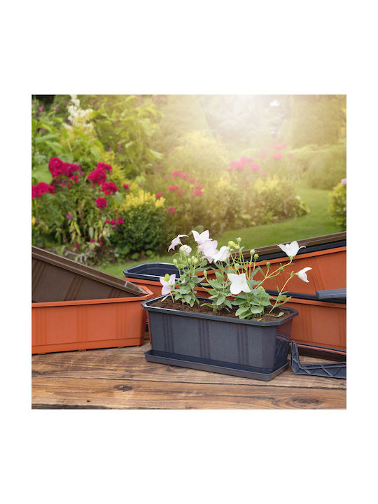 Kadax 3x Balcony Box 80cm Brown Handles Kadax 3x Balcony Box 80cm Brown Handles