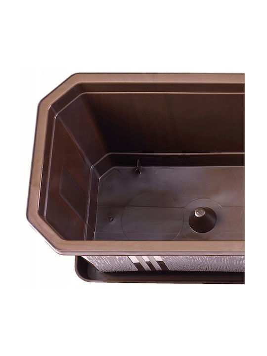 Kadax 3x Balcony Box 80cm Brown Handles