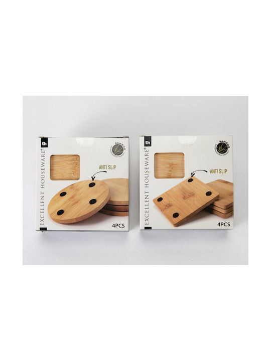 Excellent Houseware Сувенир Дървени Кафяв 10x10см 4бр
