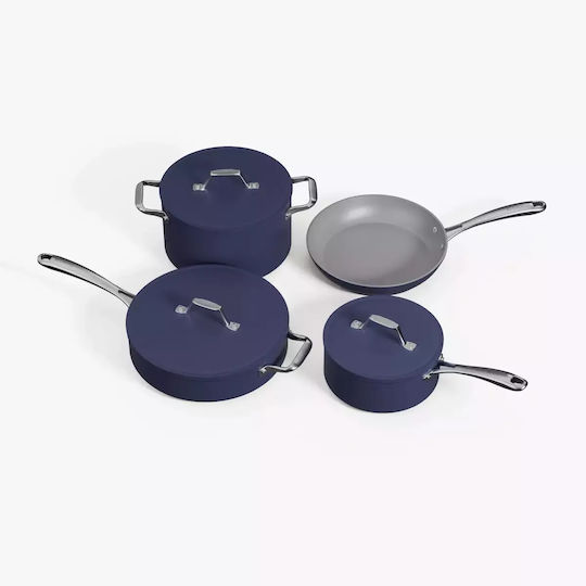 Ciarra Beyond Cookware Set De Vase De Gătit Din Aluminiu Cu Acoperire Interioară Ceramică 4 Piese