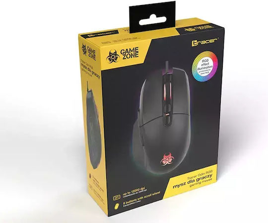 Tracer GameZone Odin RGB Gaming Ποντίκι 12000 DPI Μαύρο