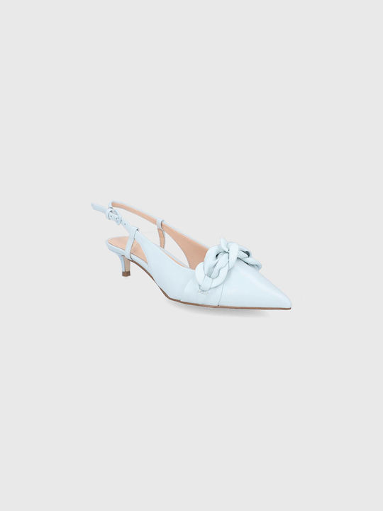 Guess Leather Pointed Toe White Low Heels with Strap