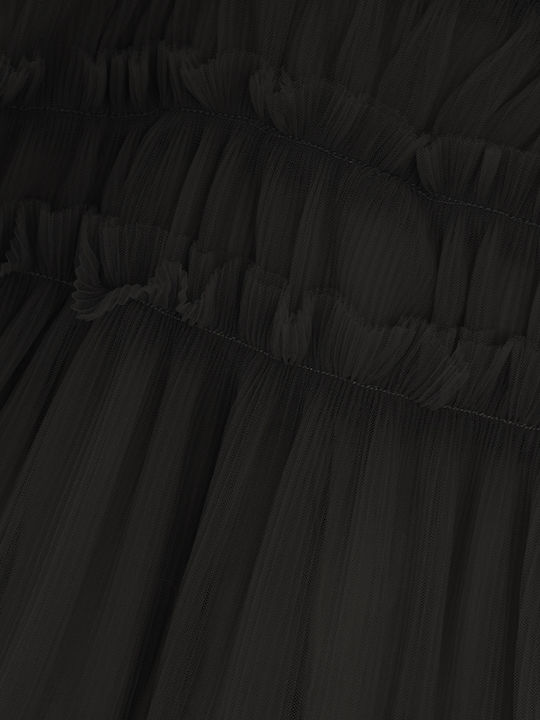 Rochie pentru Copii Fără mâneci Din tul Black