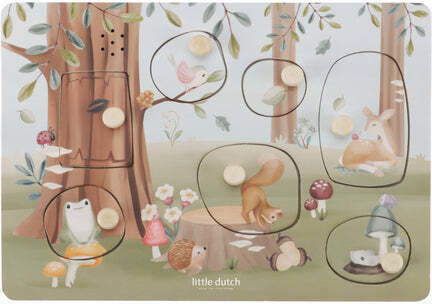Ξύλινο Παιδικό Puzzle Σφηνώματα Forest Friends για 12+ Ετών 7pcs Little Dutch