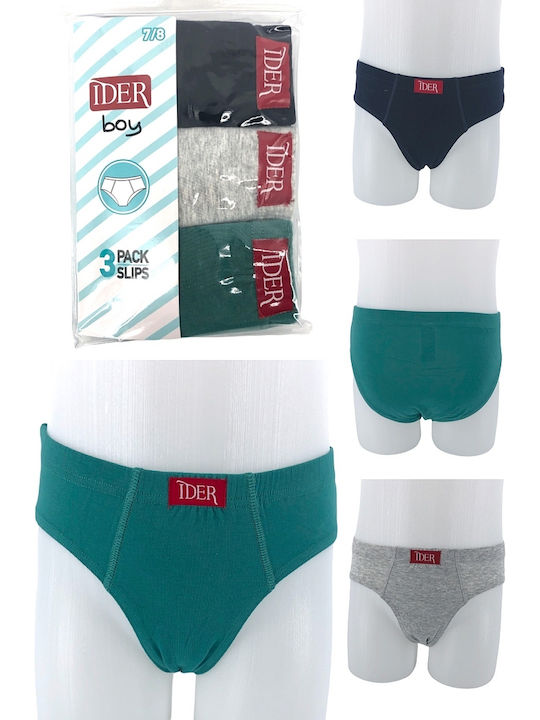 IDER Комплект детски гащички Blue, Grey, Green 3бр