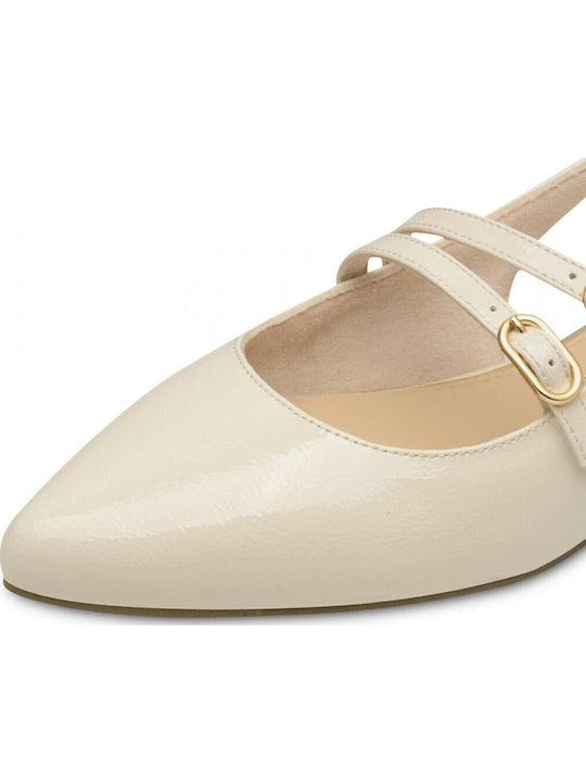 Women's Ballerina Shoes Slingback in Beige Color