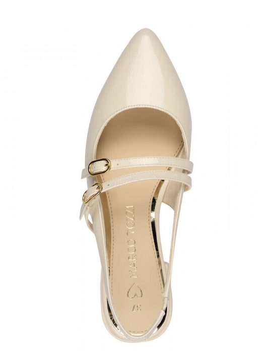 Women's Ballerina Shoes Slingback in Beige Color