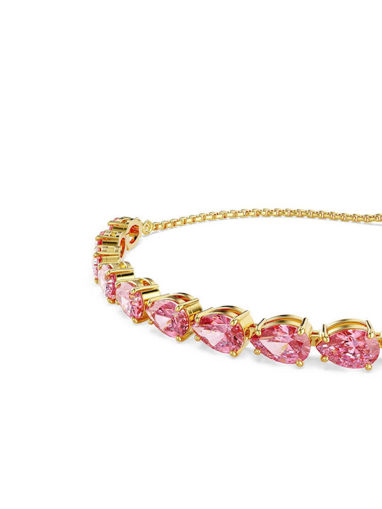 Swarovski Matrix Women's Bracelet Gold Plated 24cm