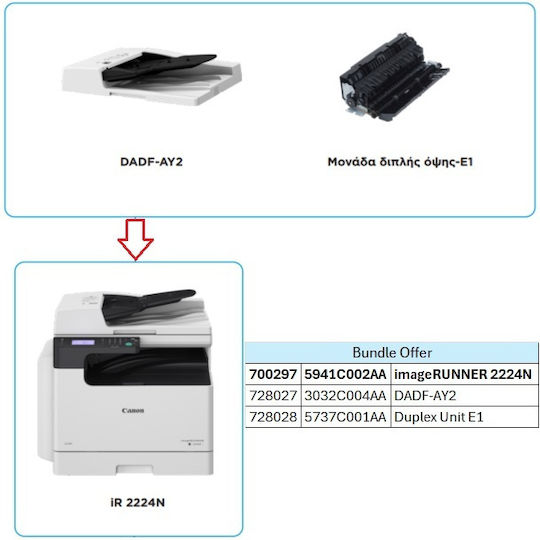 Canon imageRUNNER 2224N Ασπρόμαυρο Πολυμηχάνημα Laser 5941C002