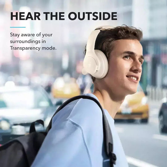 Soundcore by Anker Q20i Wireless / Wired Over Ear Headphones with 40 hours of Operation and Quick Charge White