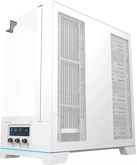 Darkflash DY450 Gaming Midi-Turm Computergehäuse mit Seitenfenster Weiß