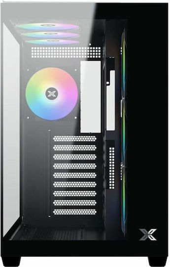 Xigmatek Aqua V AIR Геймърско бюро Midi Tower Компютърна кутия с RGB осветление Черен