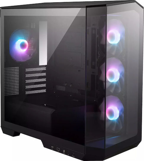 MSI MAG PANO 100R PZ Gaming Midi Tower Κουτί Υπολογιστή με RGB Φωτισμό Μαύρο