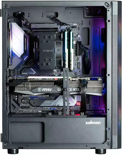 Zalman I4 TG RGB Gaming Midi Tower Κουτί Υπολογιστή με Πλαϊνό Παράθυρο Μαύρο