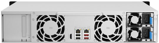 QNap TS-1264U-RP-8G NAS Rack με 12 θέσεις για HDD/SSD και 2 θύρες Ethernet