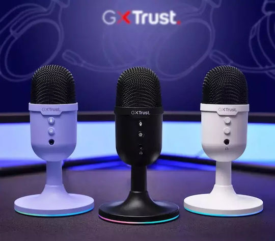 Trust GXT 234W Μικρόφωνο USB Επιτραπέζιο σε Λευκό Χρώμα