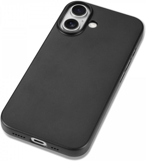 Nekit Umschlag Rückseite Kunststoff 1mm Schwarz (iPhone 16 Plus)
