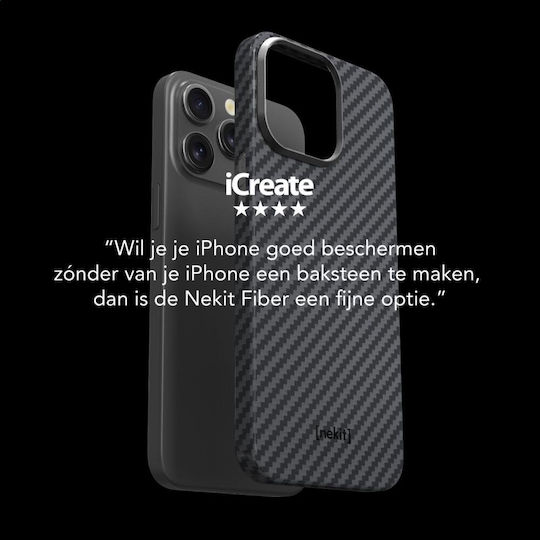 Nekit Задна корица Aramid Fiber 1мм Черен (iPhone 16 Pro)