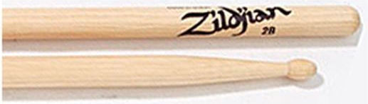 Zildjian Hickory Drumsticks Drums Series Wood 2B with Tip Shape Oval