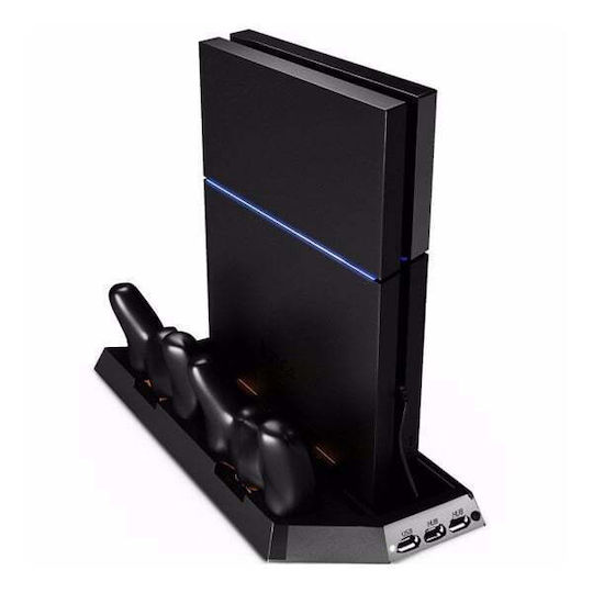 Dobe Charging & Cooling Stand Βάση Φόρτισης για 2 χειριστήρια PS4 Μαύρη