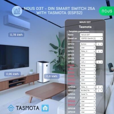 Nous Μπουτόν Ράγας WiFi 110V 25A