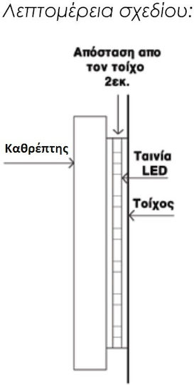 Uovo U6590-1 Καθρέπτης Led Αφής 65x90cm