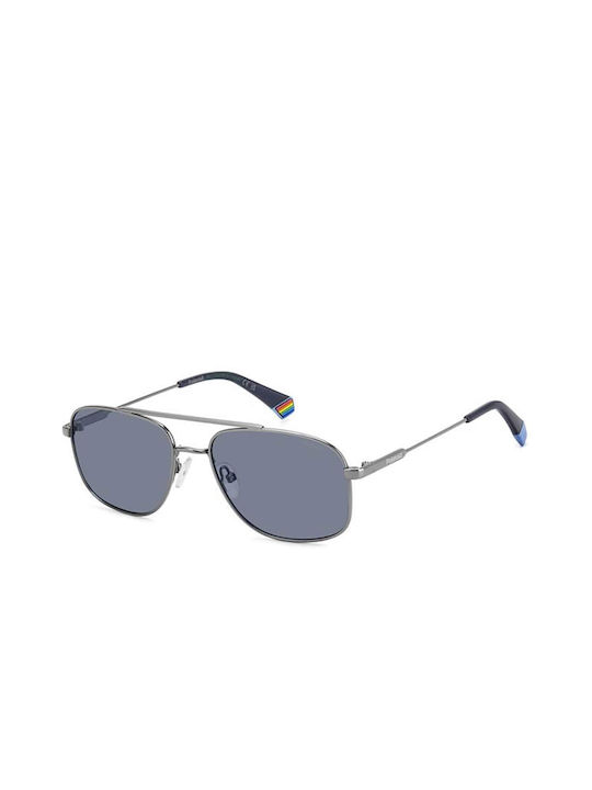 Polaroid Men's Sunglasses with Silver Metal Frame pld6235/s/x V84/C3