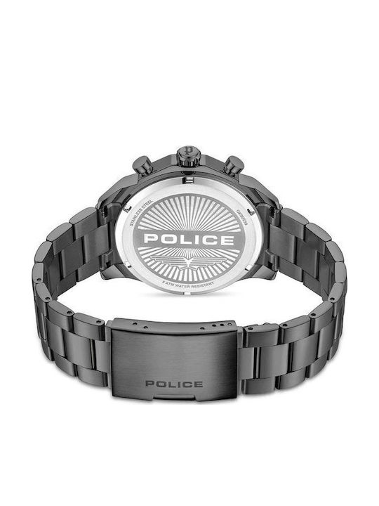 Police Men's Watch Chronograph Battery with Black Metal Bracelet