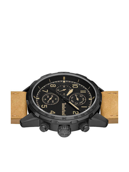 Timberland Campton Men's Watch Battery with Brown Leather Strap