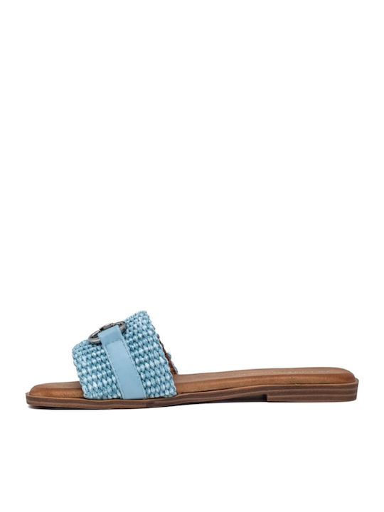 Women's Flat Sandals in Blue Color