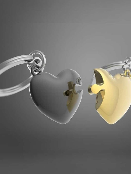 Metalmorphose Mtm306-01 Μπρελοκ Heart Puzzle Gold & Bullet Metalmorphose Mtm306-01 Μπρελοκ Heart Puzzle Gold & Bullet