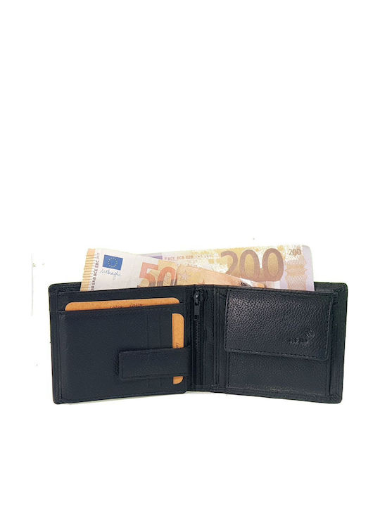 Leather Men's Wallet Cards with RFID Black