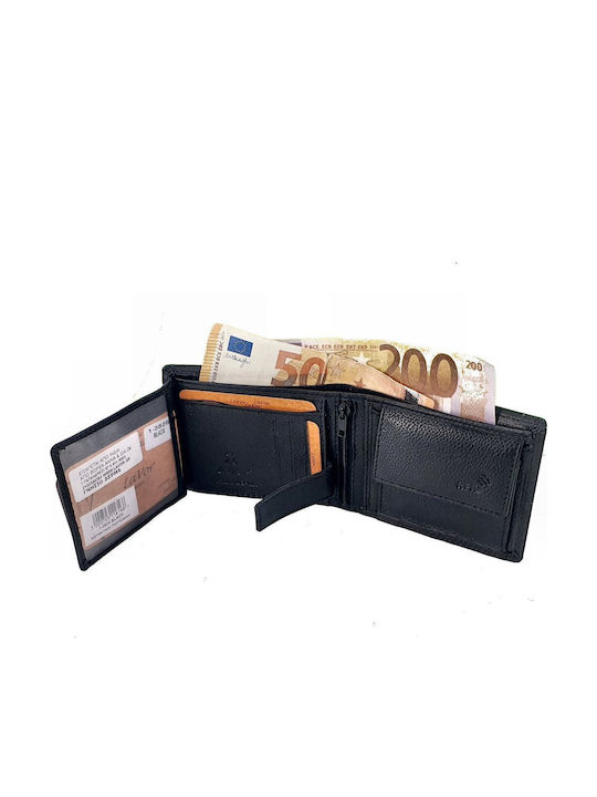 Leather Men's Wallet Cards with RFID Black