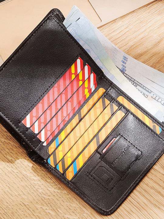 Кожен Мъжки Портфейл с RFID Черен