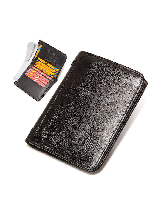Кожен Мъжки Портфейл с RFID Черен
