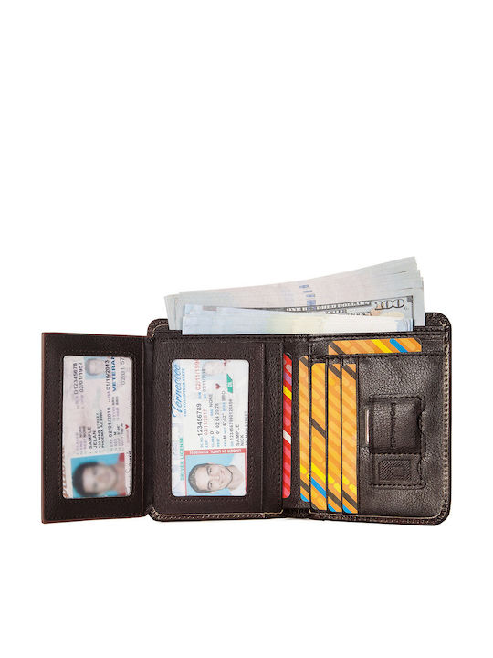 Кожен Мъжки Портфейл с RFID Кафяв
