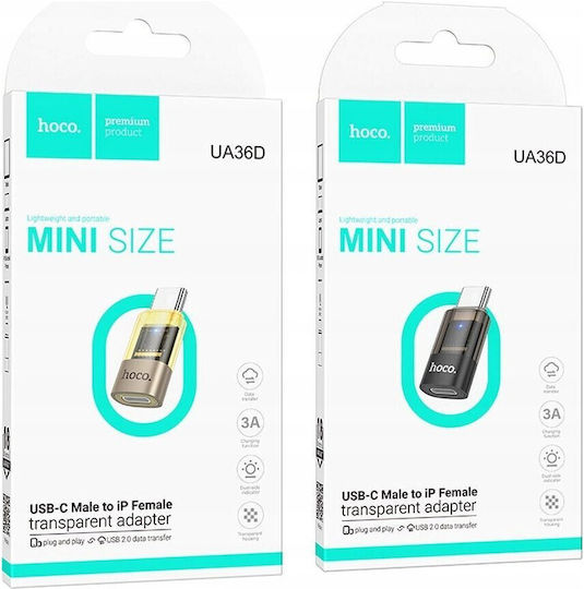 Hoco Ua36d Converter USB-C male to Lightning female 1pcs
