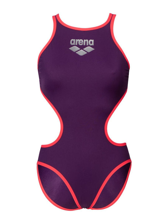 One Biglogo Athletic One-Piece Swimsuit Purple
