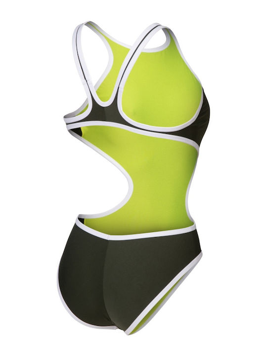 Athletic One-Piece Swimsuit Green