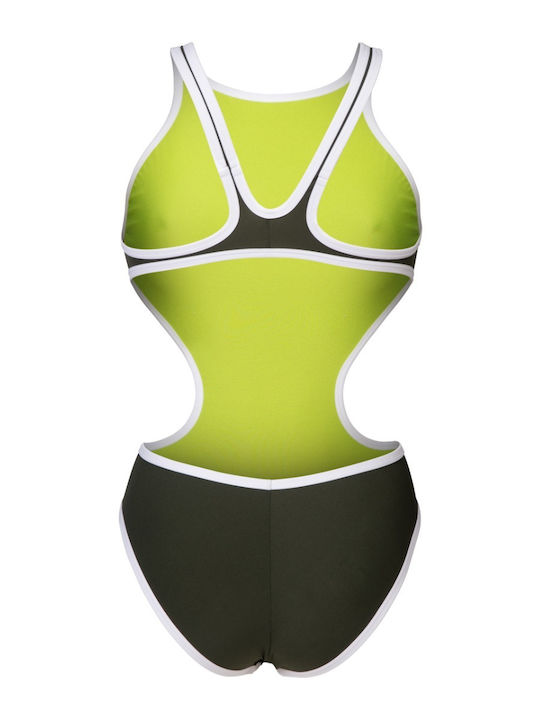 Athletic One-Piece Swimsuit Green
