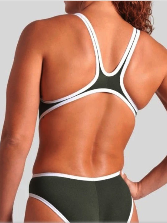 Athletic One-Piece Swimsuit Green