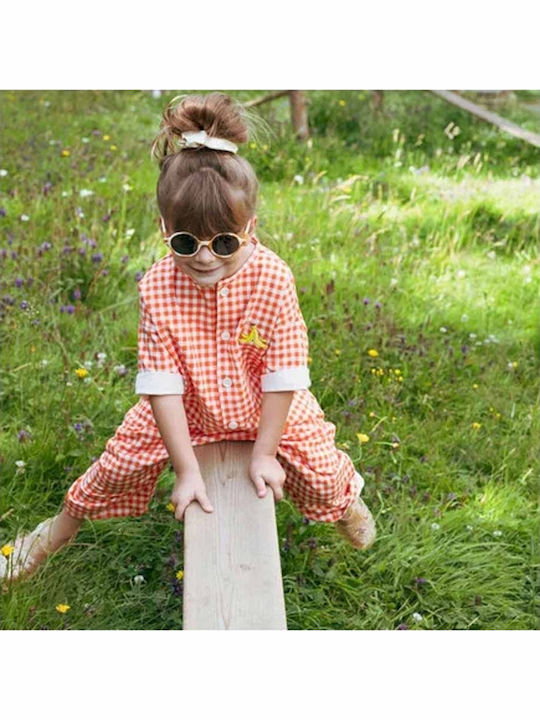 KiETLA Rozz Unbreakable Round Kids Sunglasses Beige for 4-6 Years