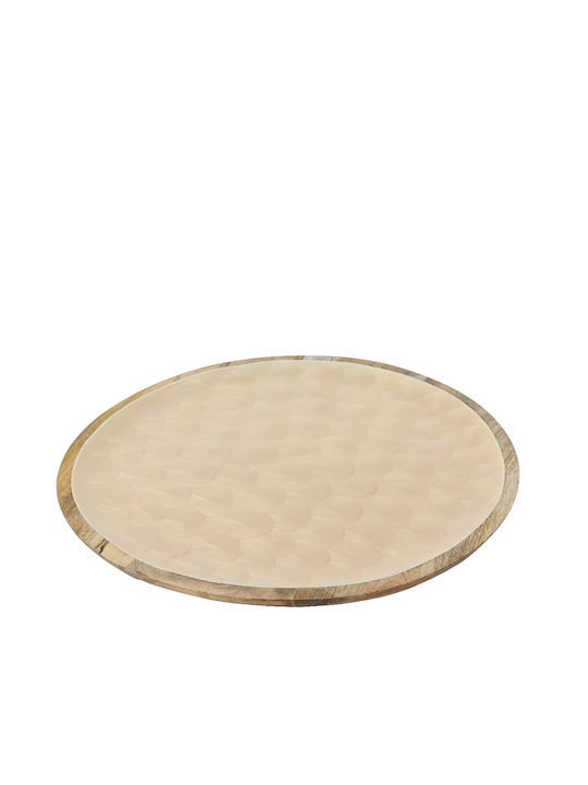 Kaemingk Διακοσμητική Πιατέλα Μπεζ 48x48εκ.