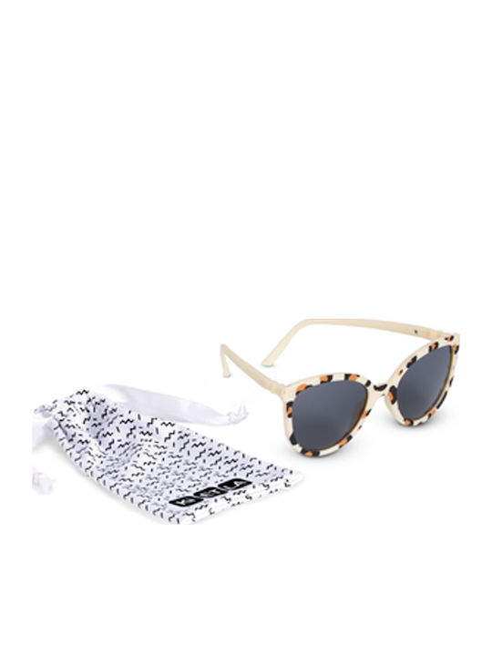KiETLA Buzz Unbreakable Butterfly Kids Sunglasses with Polarized Lens Beige for 4-6 Years